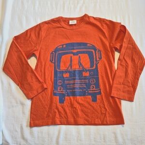 Mini Boden boys size 9-10 years burnt orange long sleeve shirt EUC